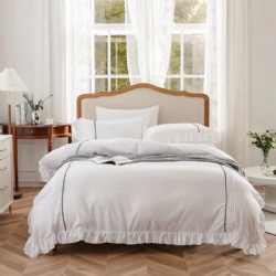 microfiber ruffle comforter set wholesale