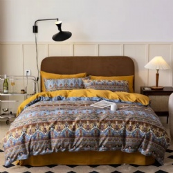 luxury sateen print quilt cover set wholesale