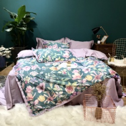 sateen print quilt cover
