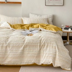fashion cotton clip duvet cover set