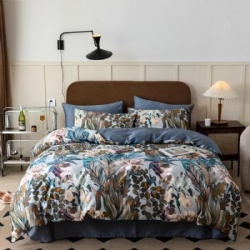 luxury cotton print duvet cover set
