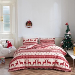 christmas print comforter set